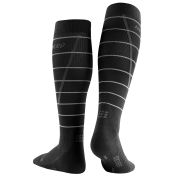 CEP - Sosete compresie cu elemente reflectorizante pentru barbati Men reflective socks - negru gri reflect