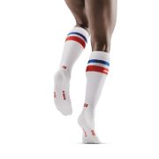 CEP - Sosete de compresie pentru femei 80's women socks - alb rosu albastru