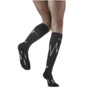 CEP - Sosete de compresie pentru femei Heartbeat Woman Tall comp  - negru alb dark clouds