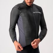 Castelli Squadra stretch - jacheta ciclism anti vant - negru-antracit