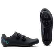 Northwave Revolution 3 - pantofi pentru ciclism sosea - negru logo albastru irizat