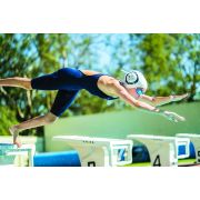 Finis - Costum inot tehnic pentru fete sau femei - Fuse Open Back Kneeskin - albastru