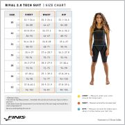 Finis - Costum inot tehnic pentru fete sau femei - Rival 2.0 Open Back Kneeskin - albastru