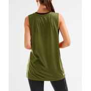 2XU - tricou urban fara maneci pentru femei Urban Graphic Tank - verde army
