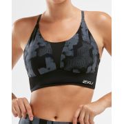 2XU - Bustiera sport pentru femei Active Low Impact Crop - negru-gri