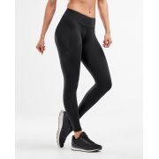 2XU - Colanti compresie femei talie medie Mid-Rise Compression Tight - negru