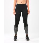 2XU - colanti de compresie pentru femei material windstopper Wind Defence Comp Tights - negru cu elemente reflectorizante