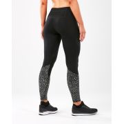 2XU - colanti de compresie pentru femei material windstopper Wind Defence Comp Tights - negru cu elemente reflectorizante