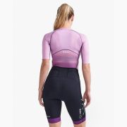 2XU - costum triatlon femei cu maneca scurta - Light Speed Sleeved - roz lila