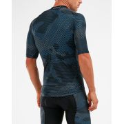 2XU - Aero Cycle Jersey - Tricou ciclism - albastru camuflaj