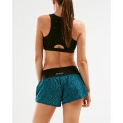 2XU - Short alergare XVENT Free Short 3" W - Rain Spot- Ocean Teal