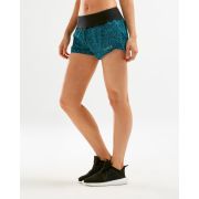 2XU - Short alergare XVENT Free Short 3" W - Rain Spot- Ocean Teal