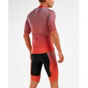 2XU -Tricou ciclism barbati  Aero Cycle Jersey - portocaliu