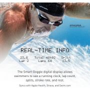 Finis - ochelari inot adulti Smart Google - alb gri inchis fumuriu