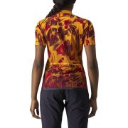 Castelli - tricou ciclism pentru femei, maneca scurta Unlimited Sentiero jersey - portocaliu visiniu barbaresco