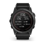 Garmin - Tactix 7 PRO Ballistics Sapphire Solar ceas multisport cu GPS - ramă neagră Titanium DLC și curea din silicon neagră + nailon