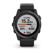 Garmin - Tactix 7 Sapphire ceas multisport cu GPS - ramă neagră Titanium DLC și curea din silicon neagră