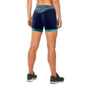 2XU - Pantaloni sport pentru femei - Tri Short Active W - negru turcoaz