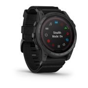 Garmin - Tactix 7 PRO Sapphire Solar ceas multisport cu GPS - ramă neagră Titanium DLC și curea din silicon neagră + nailon