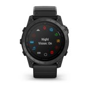 Garmin - Tactix 7 Sapphire ceas multisport cu GPS - ramă neagră Titanium DLC și curea din silicon neagră