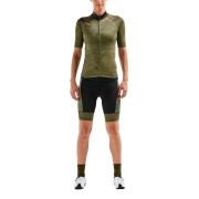 2XU - Tricou pentru ciclism pentru femei - Aero Cycle Jersey - verde camuflaj
