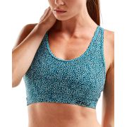2XU - Bustiera sport pentru femei - XVENT Strappy Back Crop Rain Spot - albastru ocean