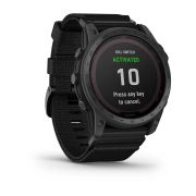 Garmin - Tactix 7 PRO Ballistics Sapphire Solar ceas multisport cu GPS - ramă neagră Titanium DLC și curea din silicon neagră + nailon