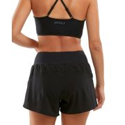 2XU - Pantaloni scurti de alergare pentru femei - XVENT 4" Short - negru gri
