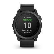 Garmin - Tactix 7 Sapphire ceas multisport cu GPS - ramă neagră Titanium DLC și curea din silicon neagră