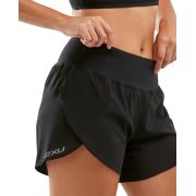 2XU - Pantaloni scurti de alergare pentru femei - XVENT 4" Short - negru gri