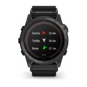 Garmin - Tactix 7 PRO Ballistics Sapphire Solar ceas multisport cu GPS - ramă neagră Titanium DLC și curea din silicon neagră + nailon