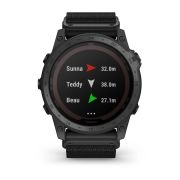 Garmin - Tactix 7 PRO Sapphire Solar ceas multisport cu GPS - ramă neagră Titanium DLC și curea din silicon neagră + nailon