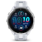 Garmin Forerunner 965 ceas multisport GPS AMOLED - argintiu titan curea albă