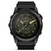 Garmin - Tactix 7 AMOLED Sapphire ceas multisport cu GPS - ramă neagră Titanium DLC și curea din silicon neagră + nailon