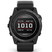 Garmin - Tactix 7 Sapphire ceas multisport cu GPS - ramă neagră Titanium DLC și curea din silicon neagră