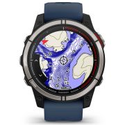 Garmin - quatix 7 Sapphire AMOLED Titanium - ceas inteligent premium cu GPS cu functii avansate pentru sport si navigatie