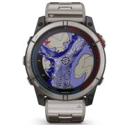 Garmin - quatix 7x Solar Titanium - ceas inteligent premium cu GPS