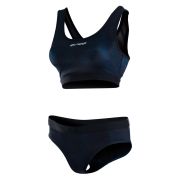 Orca - Costum de baie doua piese pentru Femei Bra &amp; Bikini - print albastru inchis