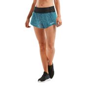 2XU - Short alergare XVENT Free Short 3" W - Rain Spot- Ocean Teal