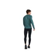 2XU - bluza tehnica pentru barbati cu maneca lunga Ignition Base Layer LS - verde inchis deep jade marle argintiu reflectorizant