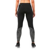 2XU - colanti de compresie pentru femei material windstopper Wind Defence Comp Tights - negru cu elemente reflectorizante