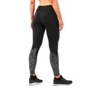 2XU - colanti de compresie pentru femei material windstopper Wind Defence Comp Tights - negru cu elemente reflectorizante