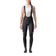 Castelli - Pantaloni lungi ciclism cu bretele pentru iarna si vreme rece pentru femei Sorpasso Ros W bibtight - negru gri reflex