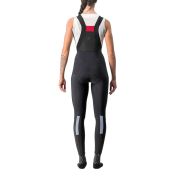 Castelli - Pantaloni lungi ciclism cu bretele pentru iarna si vreme rece pentru femei Sorpasso Ros W bibtight - negru gri reflex