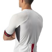 Castelli - tricou ciclism barbati cu maneca scurta Entrata VI jersey - alb negru rosu