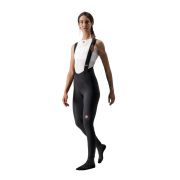 Castelli - Pantaloni lungi ciclism cu bretele pentru iarna si vreme rece pentru femei Sorpasso Ros W bibtight - negru gri reflex