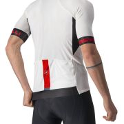 Castelli - tricou ciclism barbati cu maneca scurta Entrata VI jersey - alb negru rosu