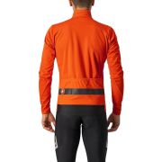 Castelli - jacheta ciclism iarna pentru barbati Raddoppia 3 jacket - portocaliu fiery Negru Reflex