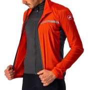 Castelli Squadra stretch - jacheta ciclism anti vant - rosu-antracit
