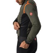 Castelli - jacheta ciclism de iarna Alpha Ros 2 Gore-Tex Infinium wind stopper - verde militar rosu